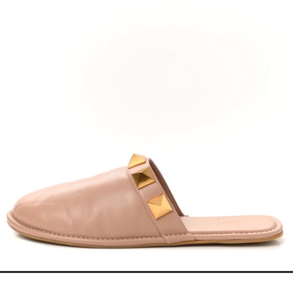 💛SOLD 💛VALENTINO GARAVANI Calfskin Roman Stud Flat Slippers - Picture 13 of 13